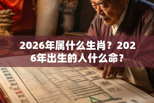 2026年属什么生肖？2026年出生的人什么命？