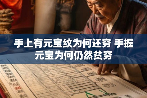 手上有元宝纹为何还穷 手握元宝为何仍然贫穷