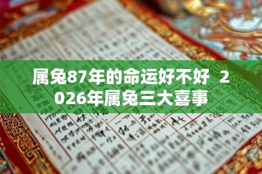 属兔87年的命运好不好 2026年属兔三大喜事 属兔87年的命运好不好 2026年属兔三大喜事