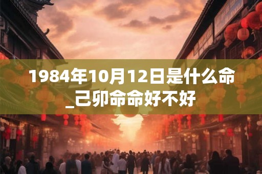 1984年10月12日是什么命_己卯命命好不好 1984年10月12日是什么命_己卯命命好不好