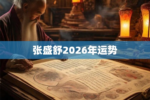 张盛舒2026年运势