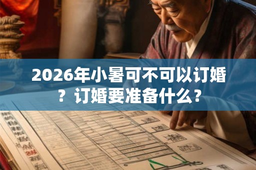 2026年小暑可不可以订婚？订婚要准备什么？