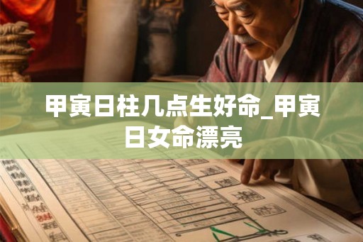 甲寅日柱几点生好命_甲寅日女命漂亮