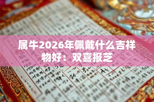 属牛2026年佩戴什么吉祥物好：双喜报芝