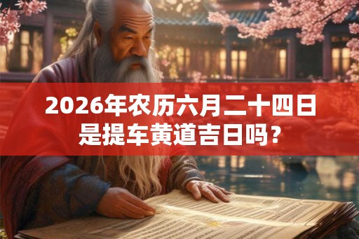 2026年农历六月二十四日是提车黄道吉日吗？
