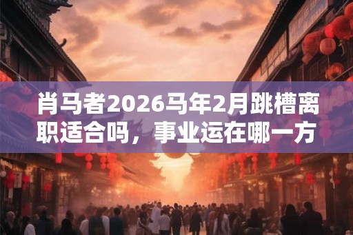 肖马者2026马年2月跳槽离职适合吗，事业运在哪一方位