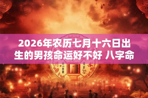 2026年农历七月十六日出生的男孩命运好不好 八字命理分析