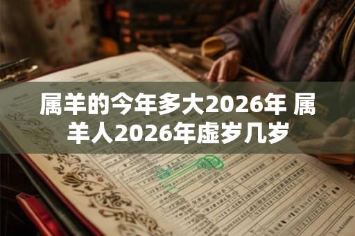 属羊的今年多大2026年 属羊人2026年虚岁几岁