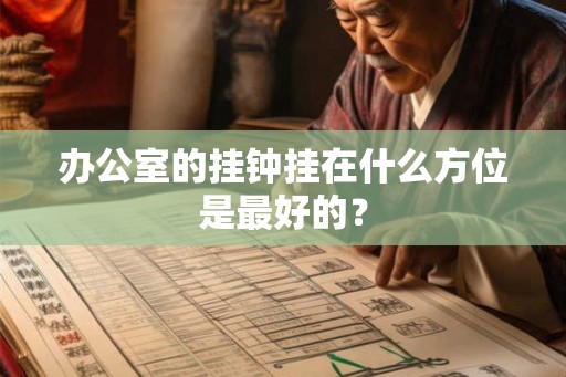 办公室的挂钟挂在什么方位是最好的？