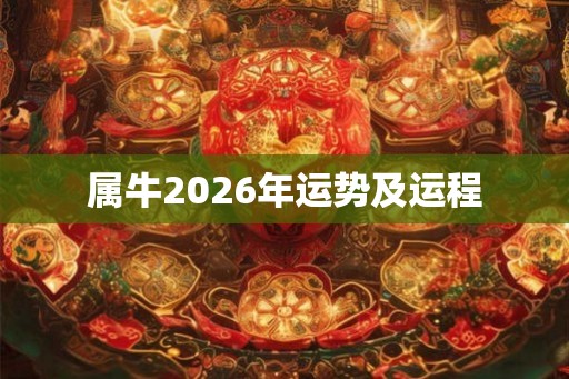属牛2026年运势及运程