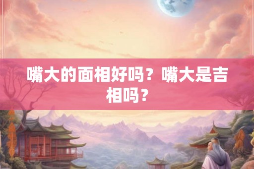 嘴大的面相好吗？嘴大是吉相吗？