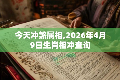 今天冲煞属相,2026年4月9日生肖相冲查询 今天冲煞属相,2026年4月9日生肖相冲查询