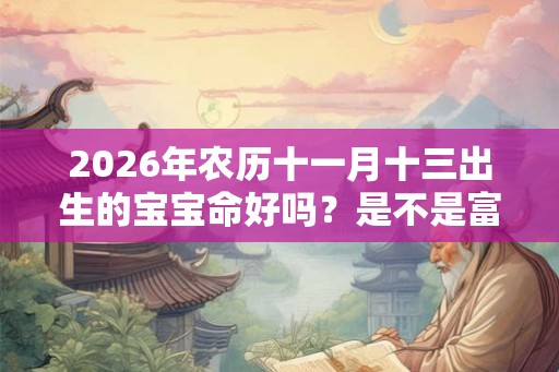2026年农历十一月十三出生的宝宝命好吗？是不是富贵命？