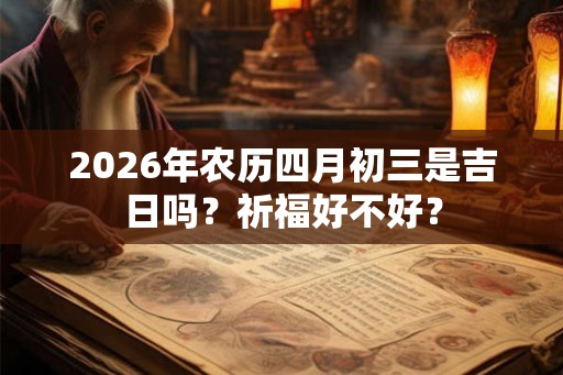 2026年农历四月初三是吉日吗？祈福好不好？