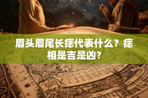 眉头眉尾长痣代表什么？痣相是吉是凶？