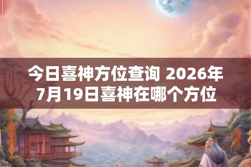 今日喜神方位查询 2026年7月19日喜神在哪个方位