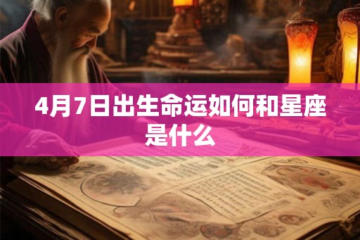 4月7日出生命运如何和星座是什么