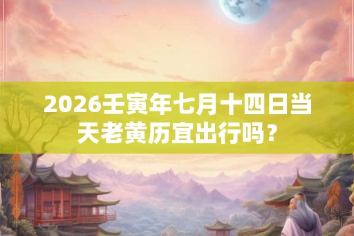 2026壬寅年七月十四日当天老黄历宜出行吗？