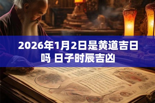 2026年1月2日是黄道吉日吗 日子时辰吉凶