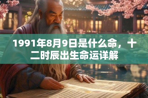 1991年8月9日是什么命，十二时辰出生命运详解