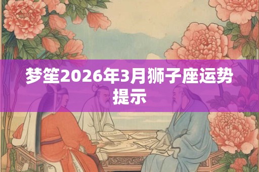 梦笙2026年3月狮子座运势提示