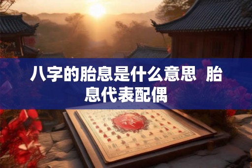 八字的胎息是什么意思  胎息代表配偶