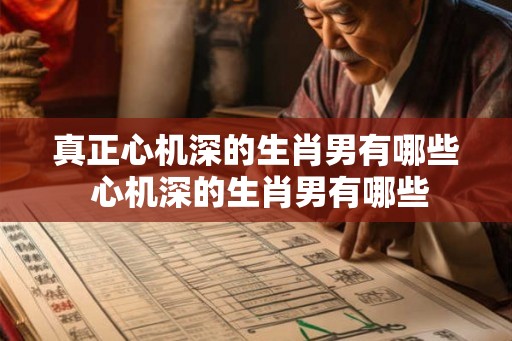 真正心机深的生肖男有哪些 心机深的生肖男有哪些