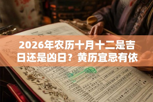 2026年农历十月十二是吉日还是凶日？黄历宜忌有依据吗