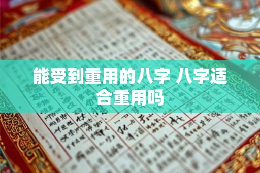 能受到重用的八字 八字适合重用吗