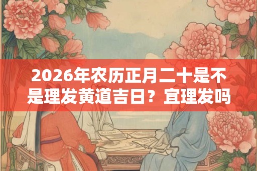 2026年农历正月二十是不是理发黄道吉日？宜理发吗