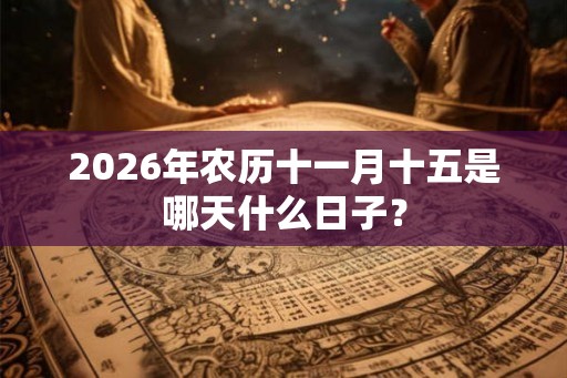 2026年农历十一月十五是哪天什么日子？