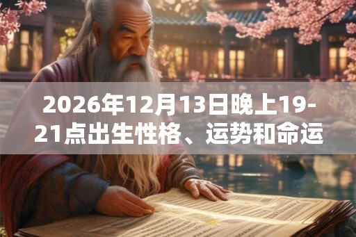 2026年12月13日晚上19-21点出生性格、运势和命运