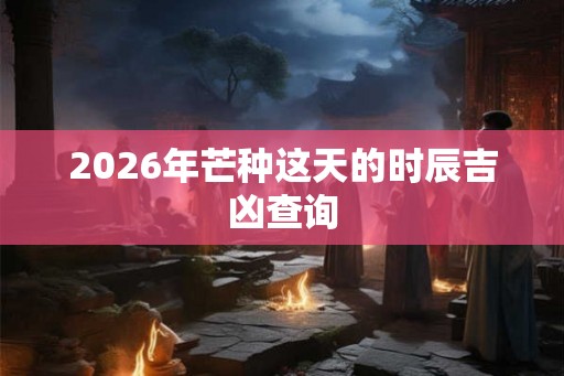 2026年芒种这天的时辰吉凶查询 2026年芒种这天的时辰吉凶查询