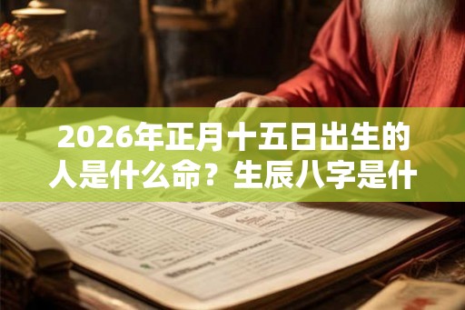 2026年正月十五日出生的人是什么命?生辰八字是什么? 2026年正月十五日出生的人是什么命?生辰八字是什么?