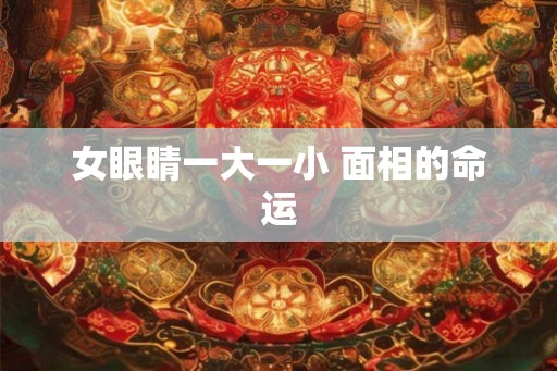 女眼睛一大一小 面相的命运