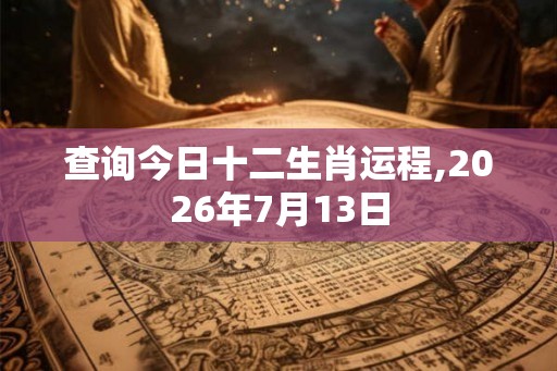 查询今日十二生肖运程,2026年7月13日