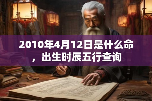 2010年4月12日是什么命，出生时辰五行查询