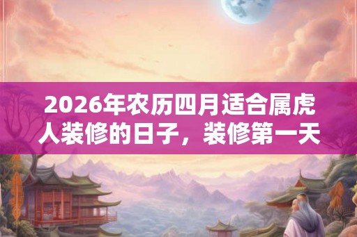 2026年农历四月适合属虎人装修的日子，装修第一天注意什么？