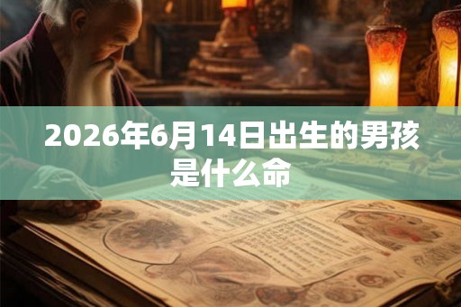 2026年6月14日出生的男孩是什么命