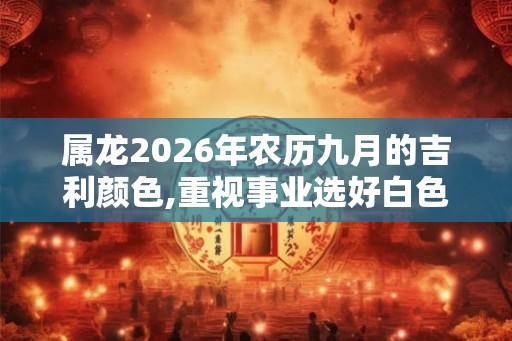 属龙2026年农历九月的吉利颜色,重视事业选好白色
