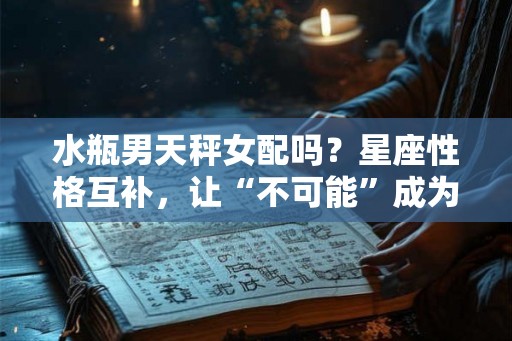 水瓶男天秤女配吗？星座性格互补，让“不可能”成为现实
