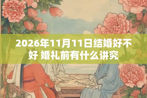 2026年11月11日结婚好不好 婚礼前有什么讲究