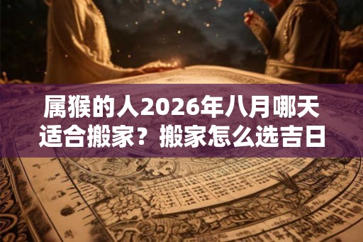 属猴的人2026年八月哪天适合搬家?搬家怎么选吉日? 属猴的人2026年八月哪天适合搬家?搬家怎么选吉日?