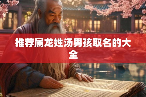 推荐属龙姓汤男孩取名的大全