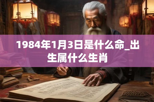1984年1月3日是什么命_出生属什么生肖 1984年1月3日是什么命_出生属什么生肖