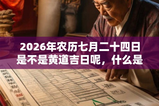 2026年农历七月二十四日是不是黄道吉日呢，什么是黄道吉日？