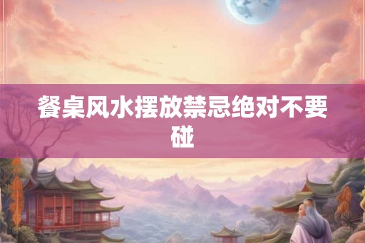 餐桌风水摆放禁忌绝对不要碰
