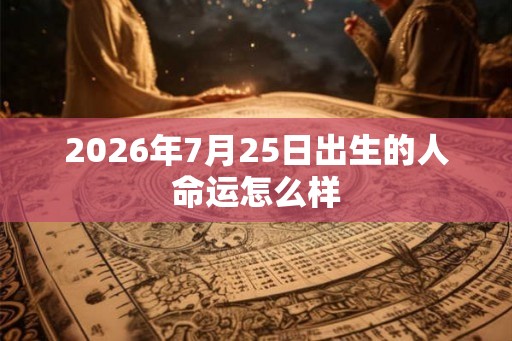 2026年7月25日出生的人命运怎么样