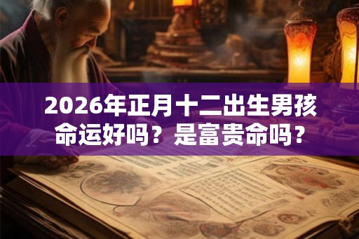 2026年正月十二出生男孩命运好吗？是富贵命吗？