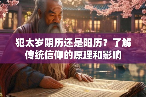 犯太岁阴历还是阳历？了解传统信仰的原理和影响